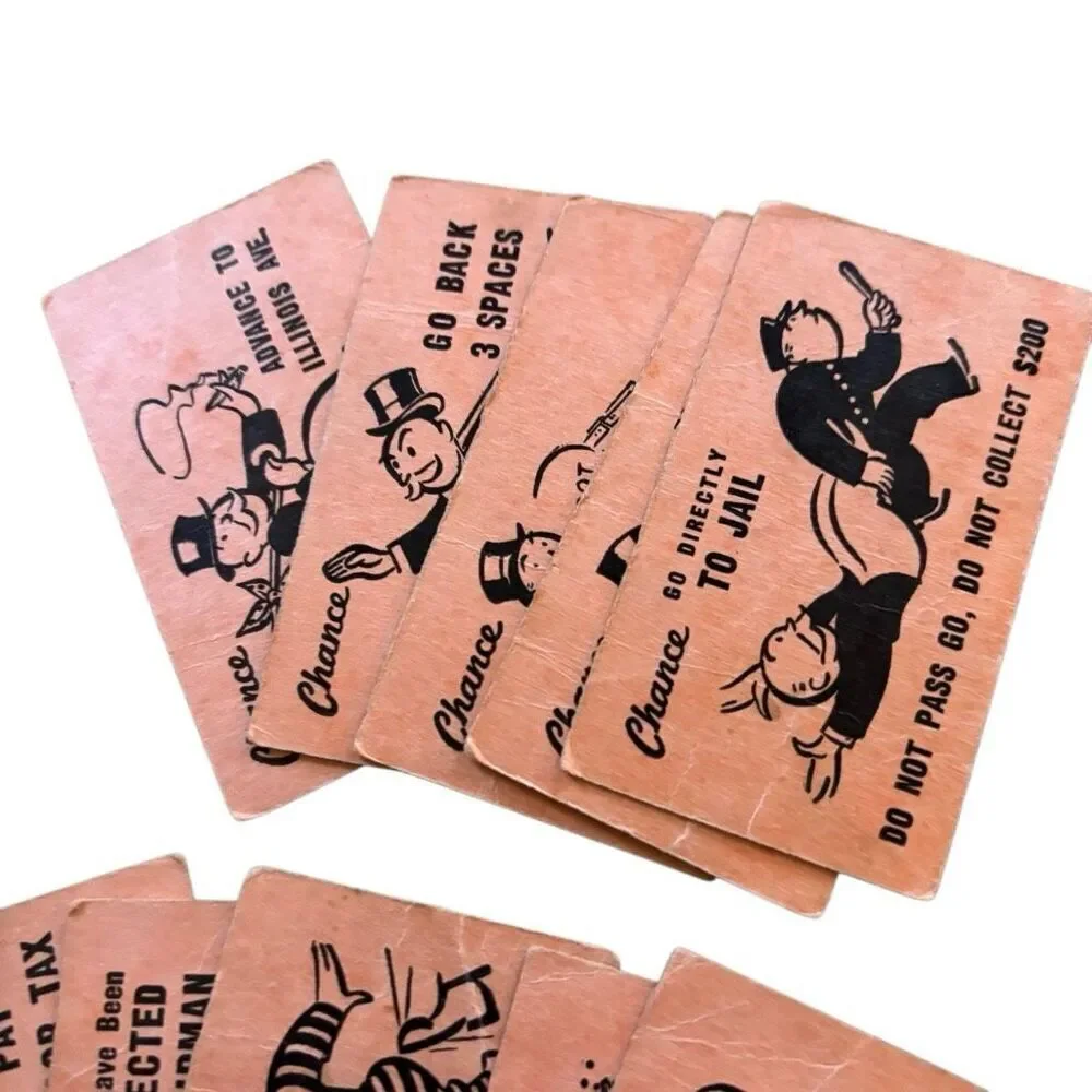 Monopoly 1940’s Chance & Community Chest Cards *Complete*